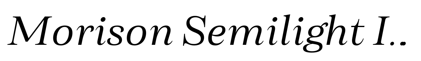Morison Semilight Italic